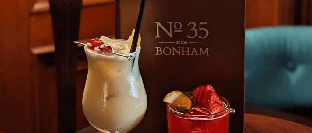 Two signature cocktails at No.25 at the Bonham in Edinburgh